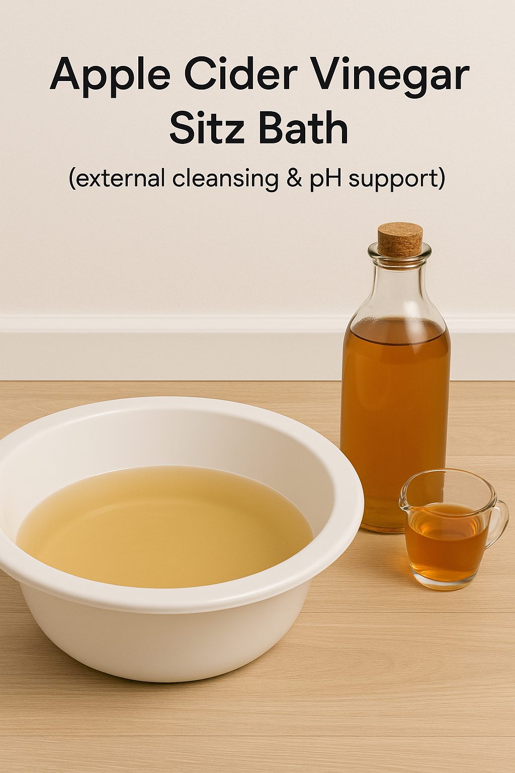 Apple Cider Vinegar Sitz Bath (external cleansing & pH support)