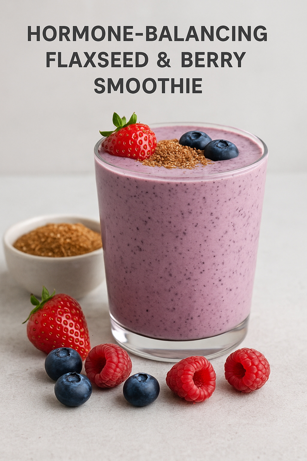 Hormone-Balancing Flaxseed & Berry Smoothie