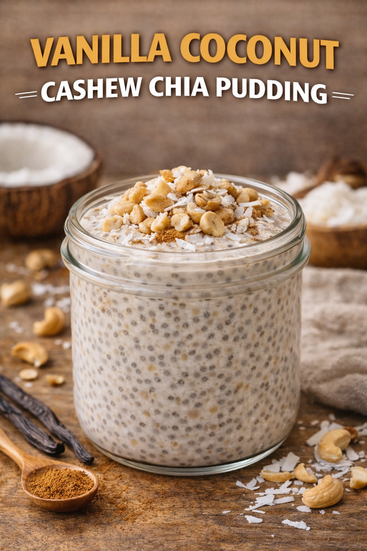 VANILLA COCONUT CASHEW CHIA PUDDING