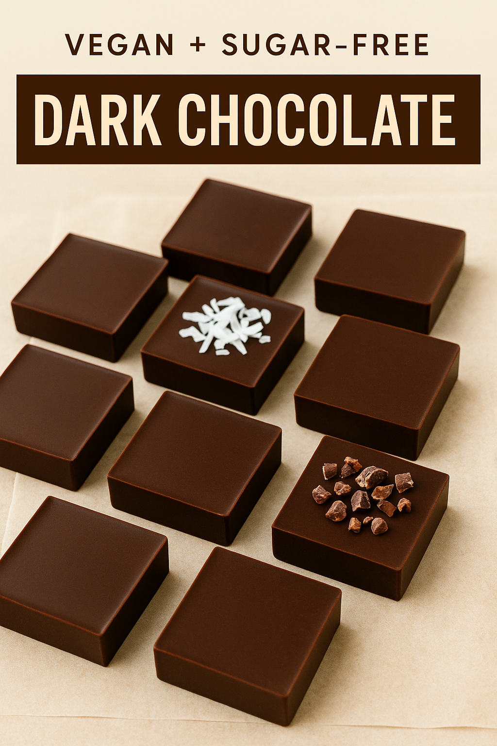 Vegan + Sugar-Free Dark Chocolate