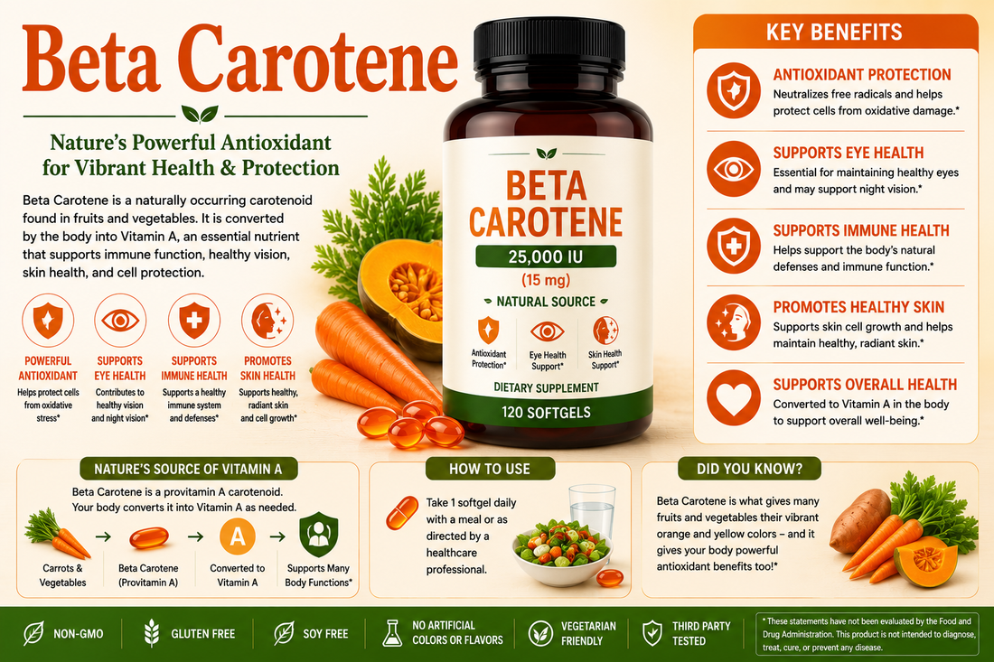 Beta Carotene: Benefits, Uses, Side Effects & Safety Guide