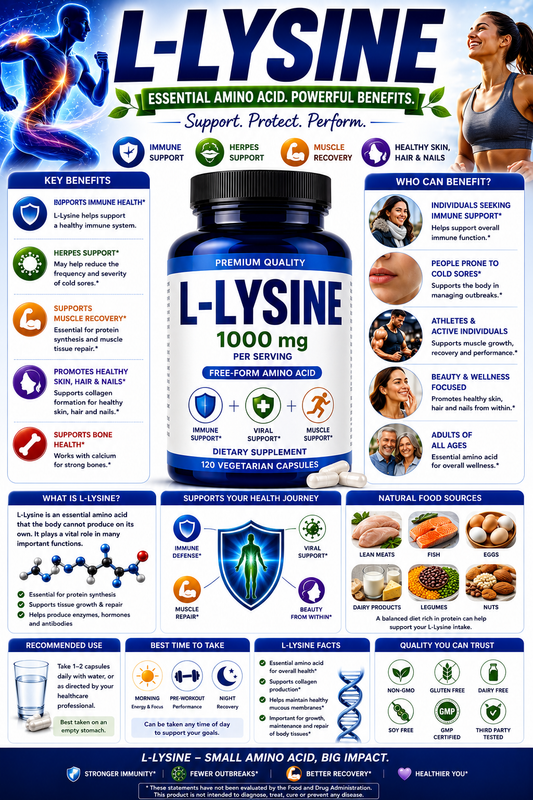 L-Lysine: Benefits, Uses, Side Effects & Safety Guide