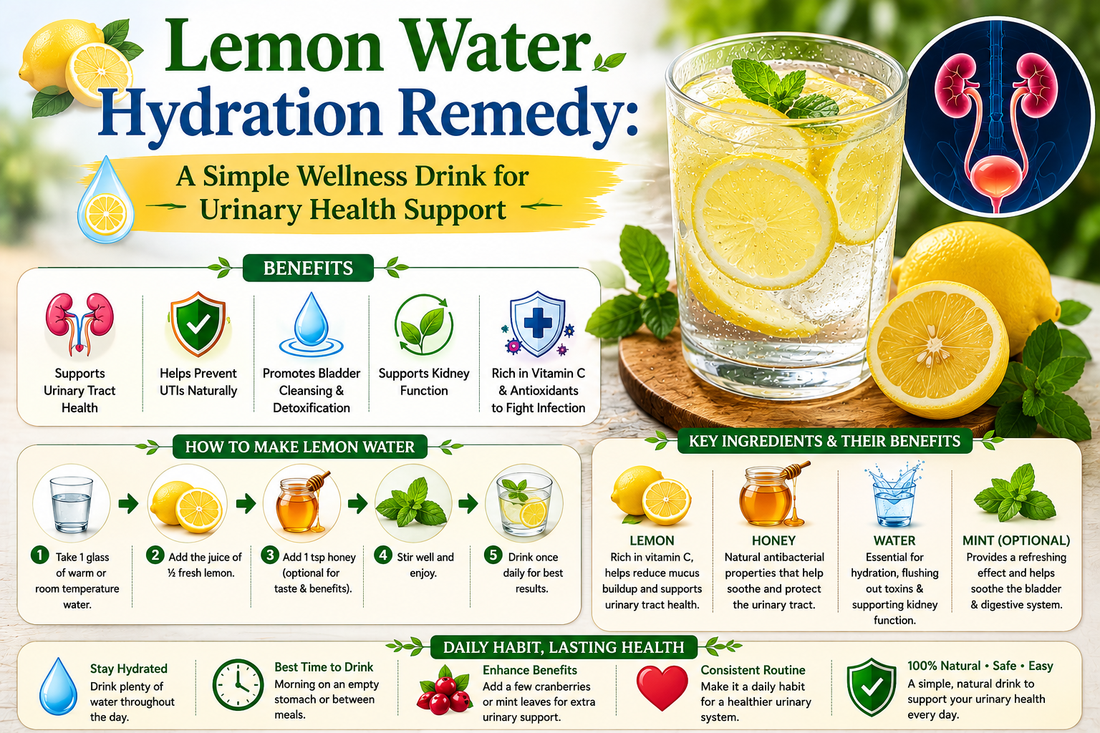 Lemon Water Hydration Remedy: A Simple Wellness Drink for Urinary Health Support