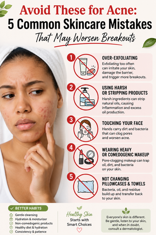 Avoid These for Acne: 5 Common Skincare Mistakes That May Worsen Breakouts