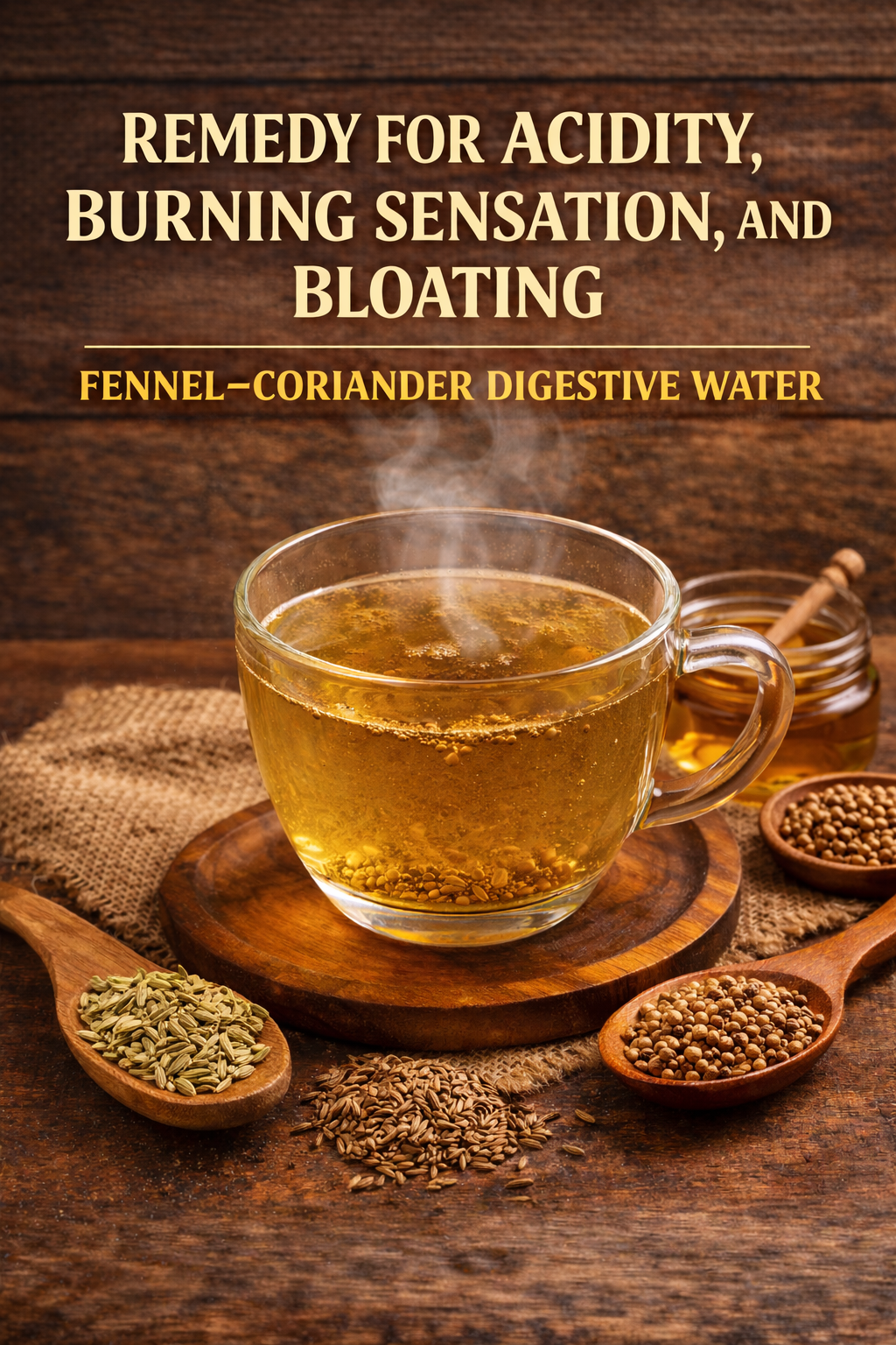 REMEDY FOR ACIDITY, BURNING SENSATION, AND BLOATING - FENNEL–CORIANDER DIGESTIVE WATER