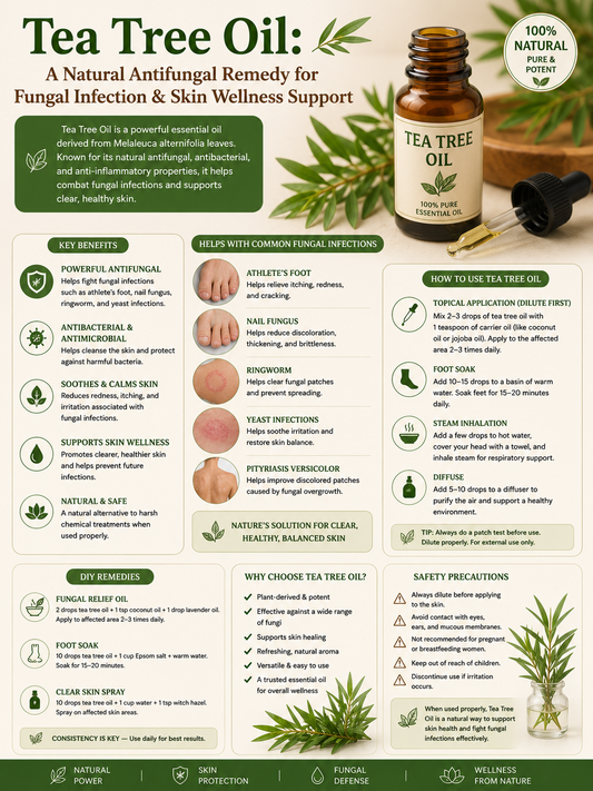 Tea Tree Oil: A Natural Antifungal Remedy for Fungal Infection & Skin Wellness Support