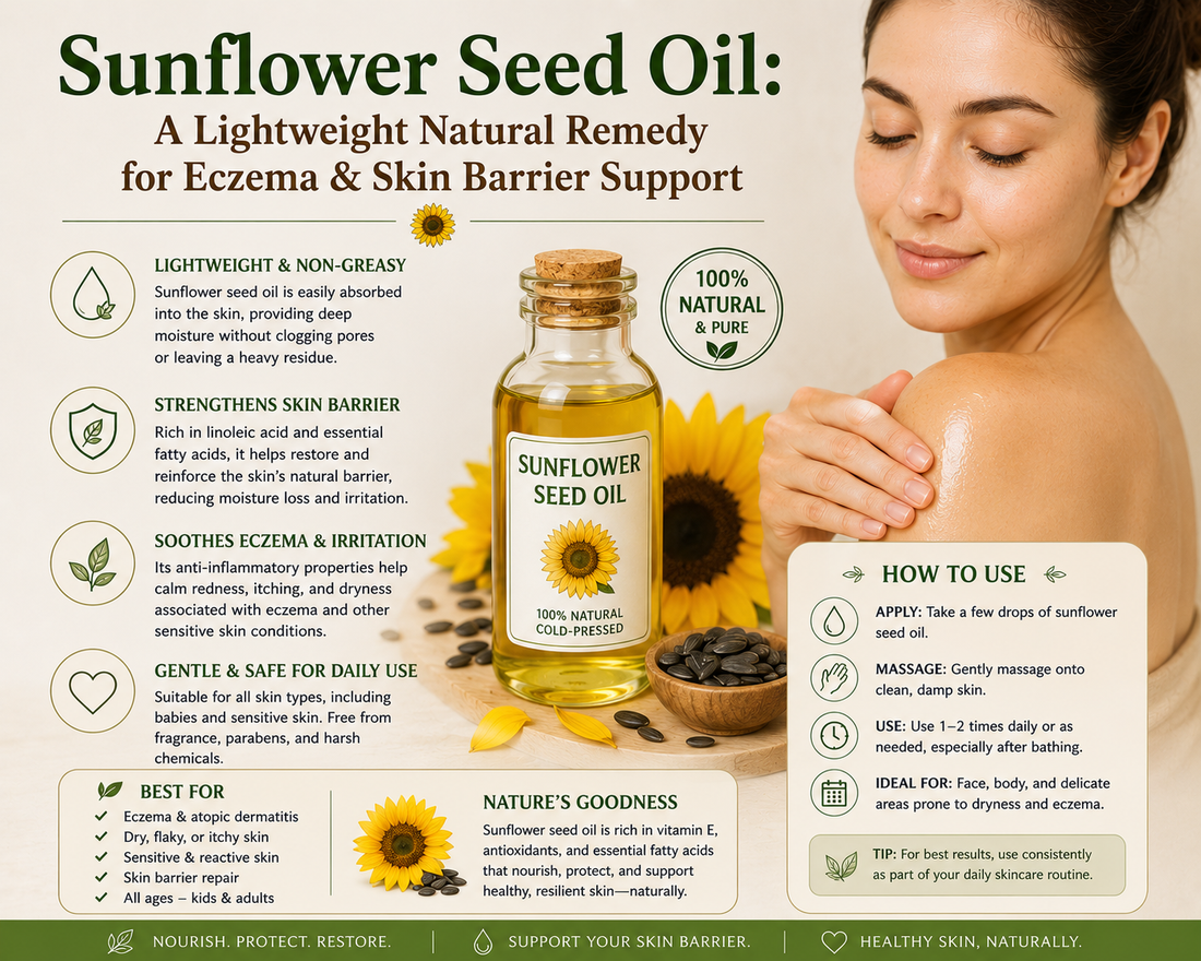 Sunflower Seed Oil: A Lightweight Natural Remedy for Eczema & Skin Barrier Support