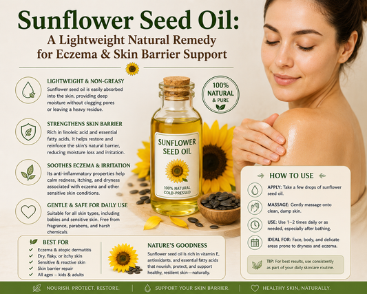 Sunflower Seed Oil: A Lightweight Natural Remedy for Eczema & Skin Barrier Support