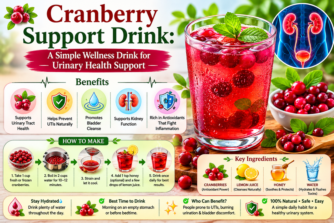 Cranberry Support Drink: A Simple Wellness Drink for Urinary Health Support