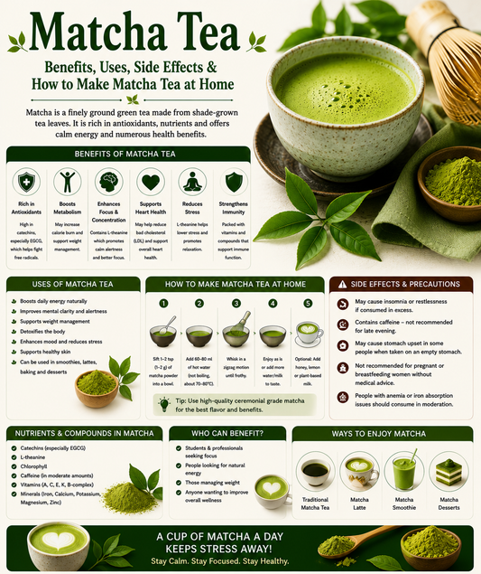 Matcha Tea Benefits, Uses, Side Effects & How to Make Matcha Tea at Home