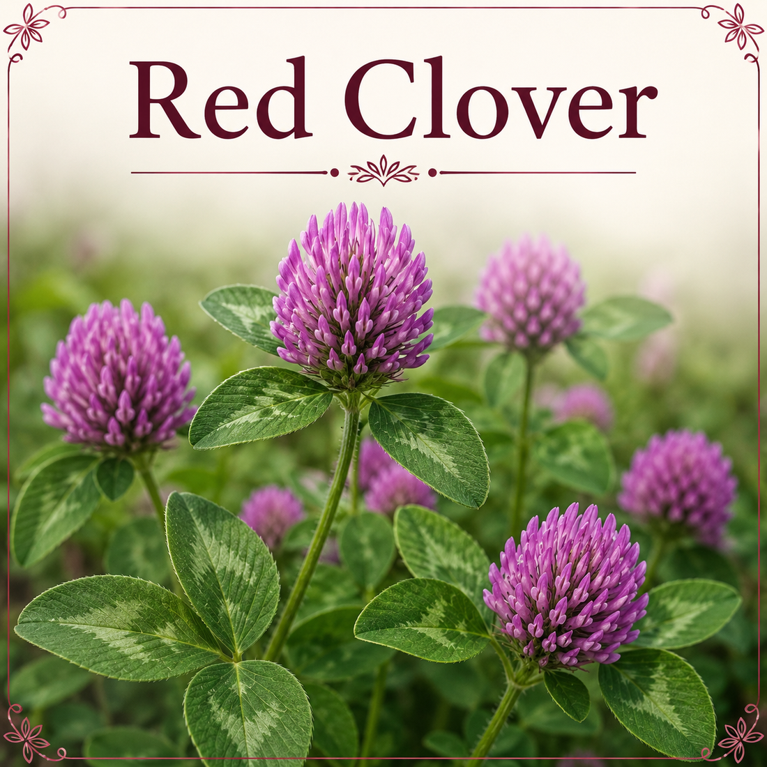 Red Clover benefits uses side effects menopause support women's wellness and herbal health guide
