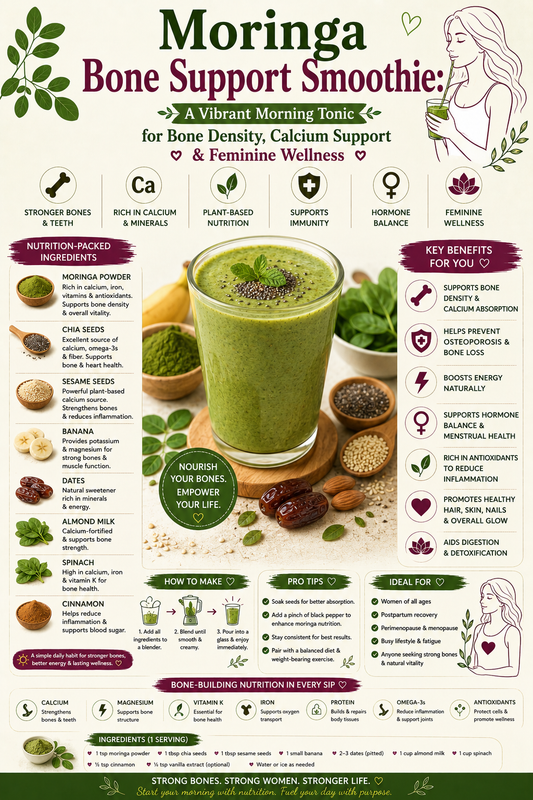 Moringa Bone Support Smoothie: Morning Calcium Drink