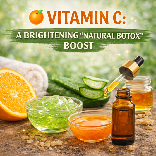 🍊 VITAMIN C: A BRIGHTENING “NATURAL BOTOX” BOOST