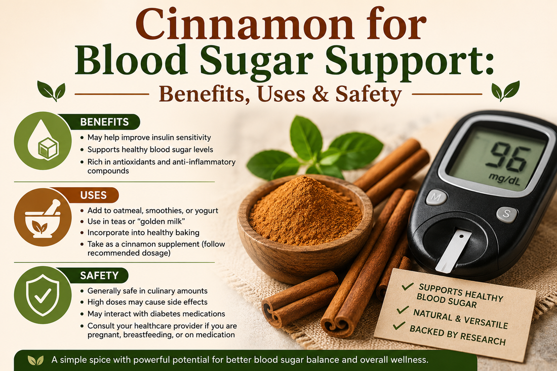 Cinnamon for Blood Sugar Support: Benefits, Uses & Safety