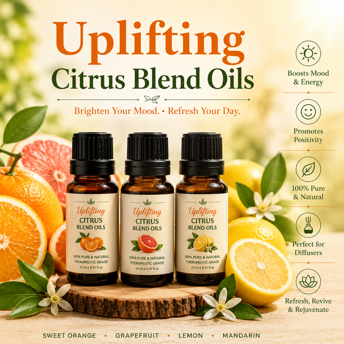 Collection of citrus essential oils