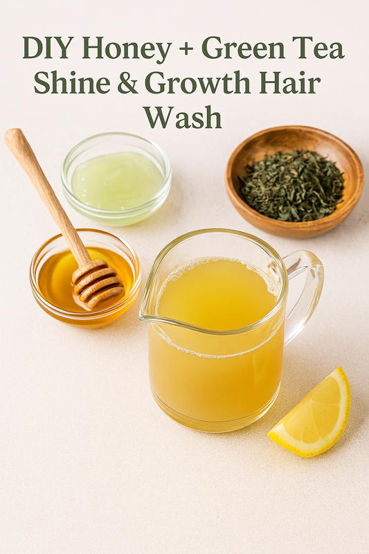 DIY Honey + Green Tea Shine & Growth Hair Wash