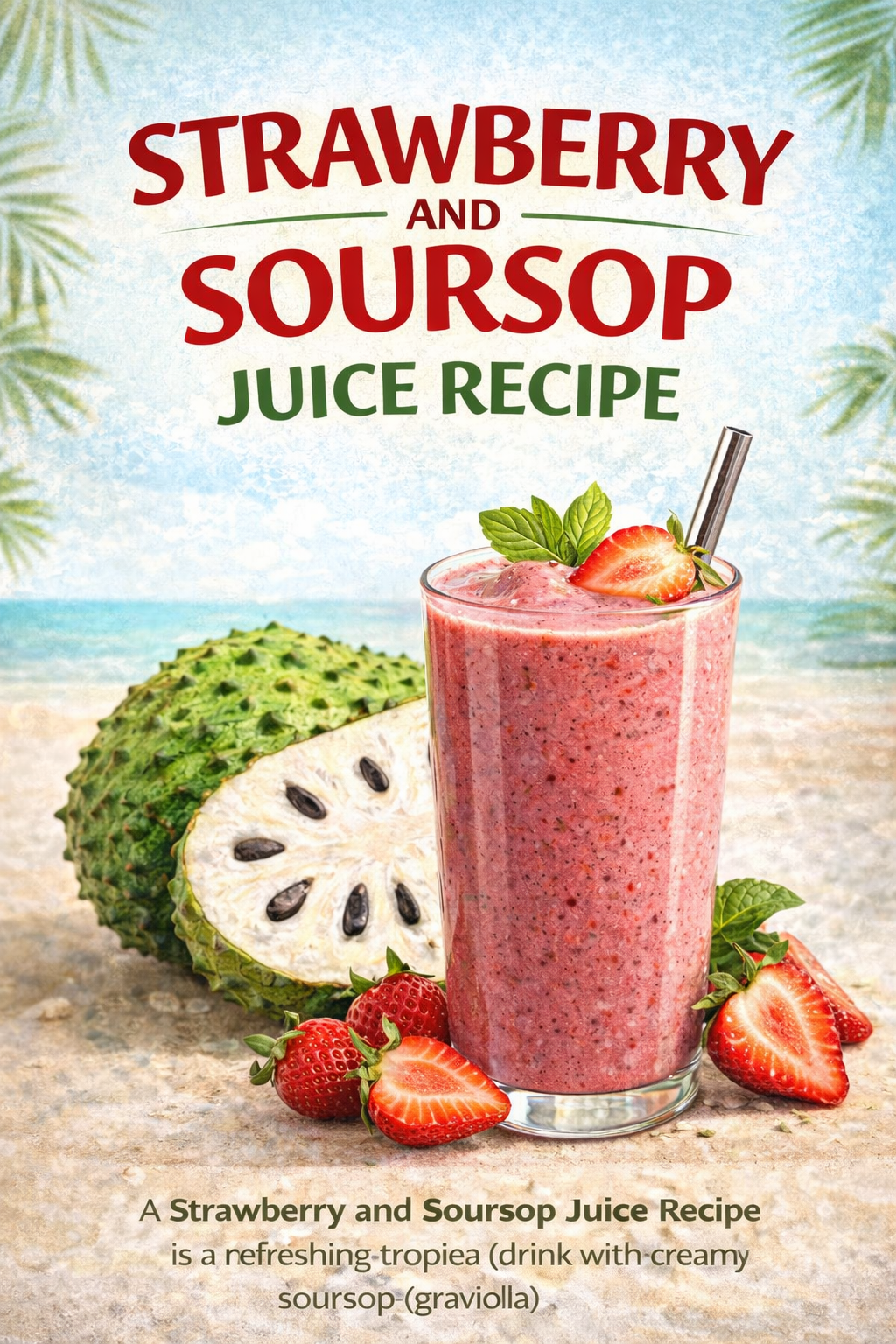 STRAWBERRY AND SOURSOP JUICE RECIPE