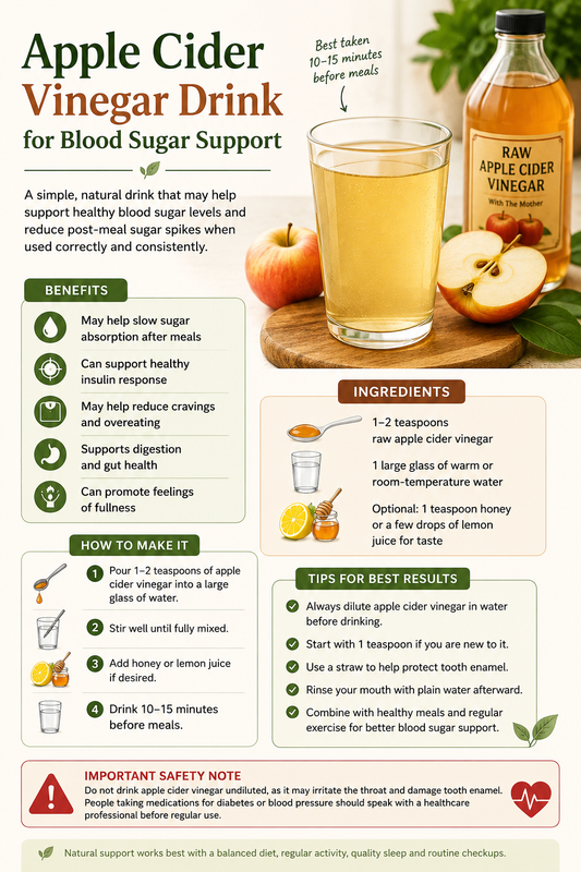 Apple Cider Vinegar Drink for Blood Sugar Support