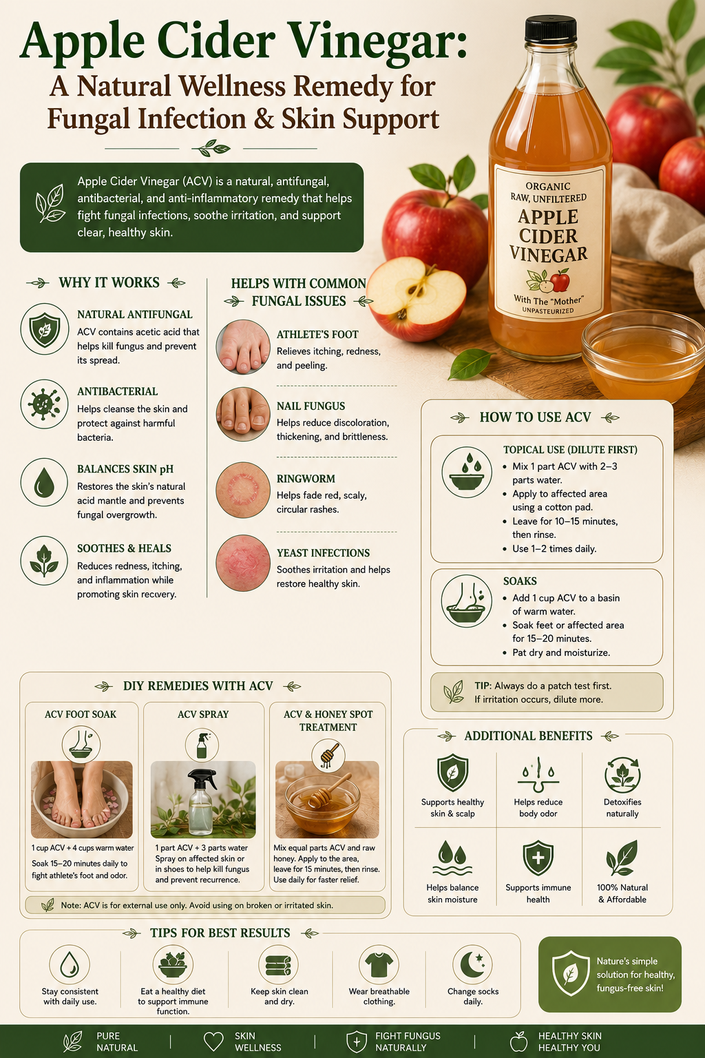 Apple Cider Vinegar: A Natural Wellness Remedy for Fungal Infection & Skin Support
