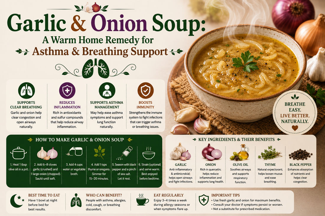 Garlic & Onion Soup: A Warm Home Remedy for Asthma & Breathing Support