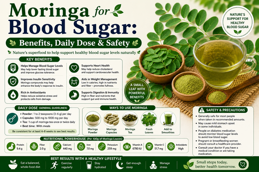 Moringa for Blood Sugar: Benefits, Daily Dose & Safety