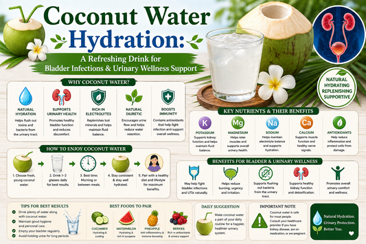 Coconut Water Hydration: A Refreshing Drink for Bladder Infections & Urinary Wellness Support
