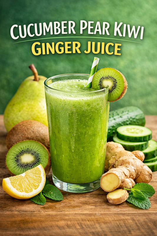 CUCUMBER PEAR KIWI GINGER JUICE