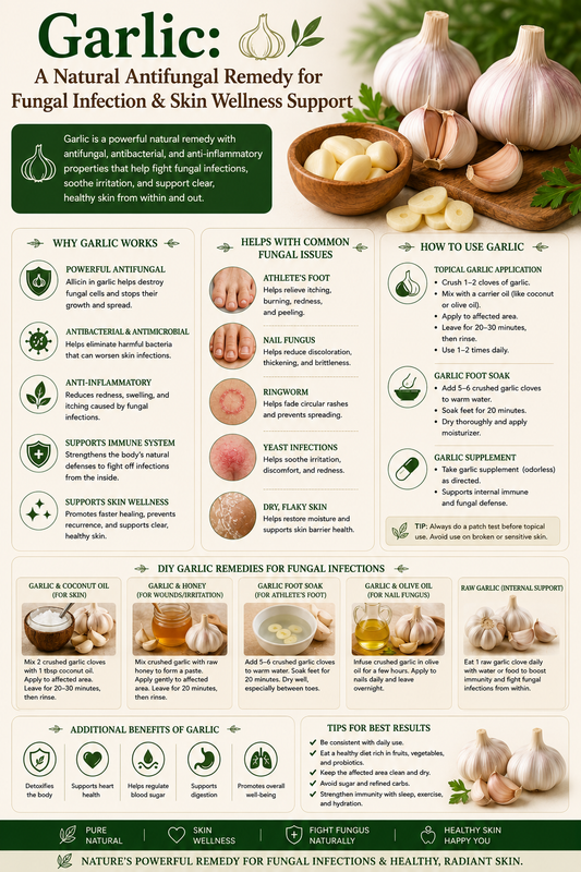 Garlic: A Natural Antifungal Remedy for Fungal Infection & Skin Wellness Support