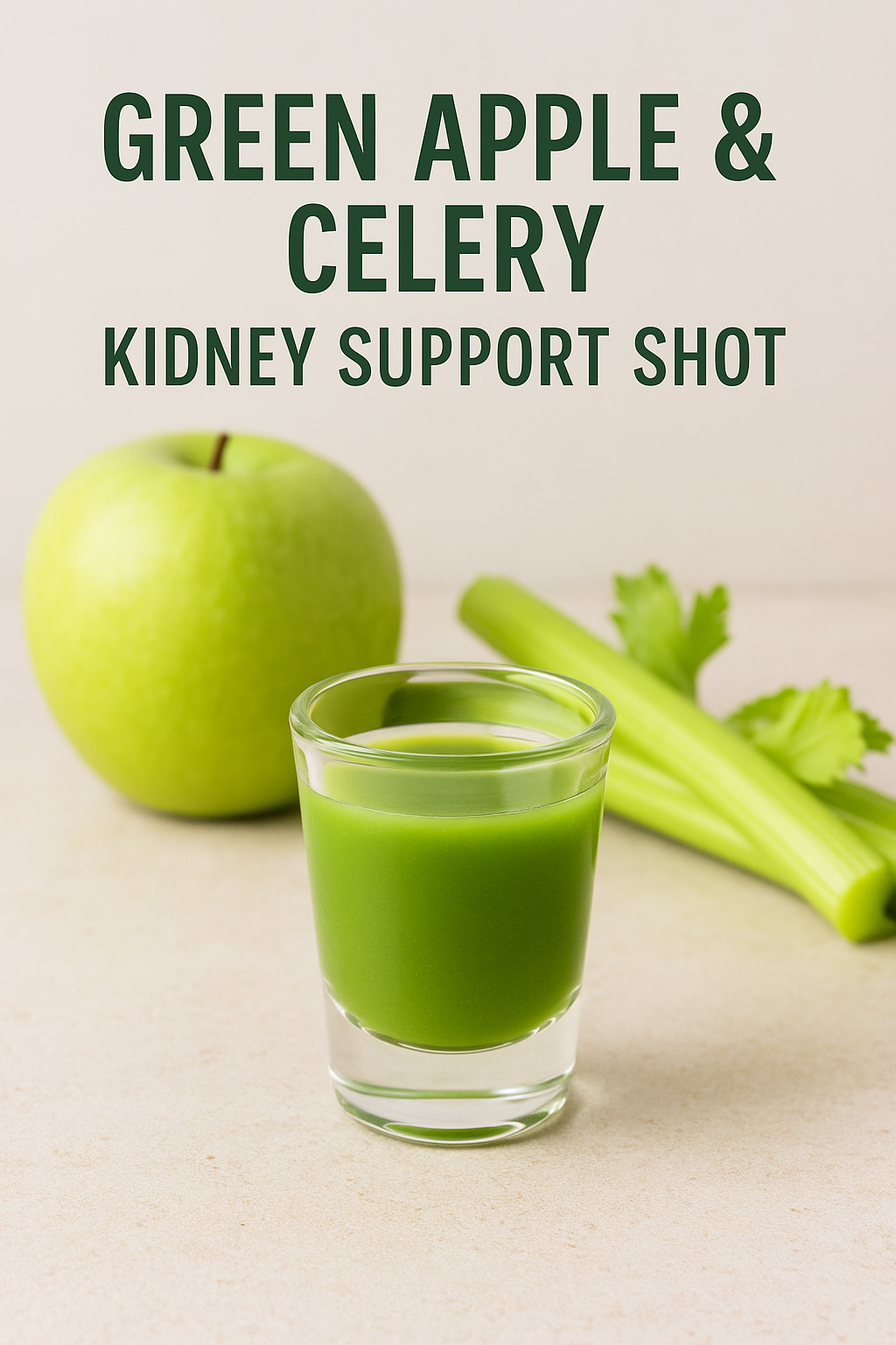 Green Apple & Celery Kidney Support Shot