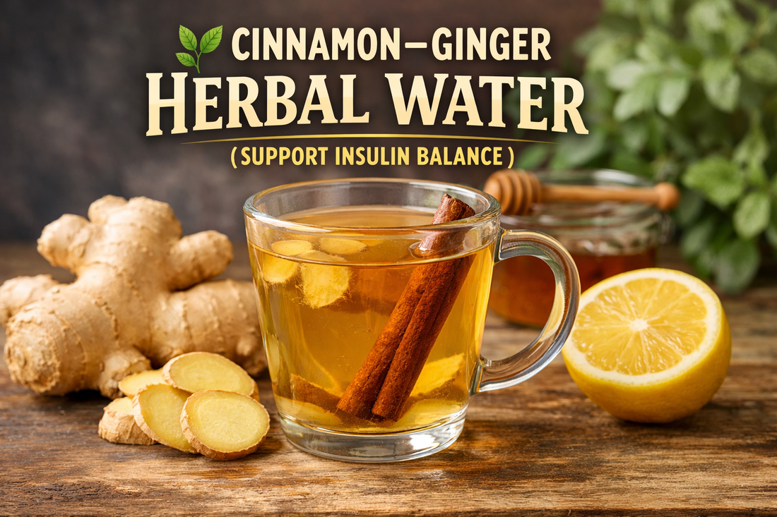 🌿 CINNAMON–GINGER HERBAL WATER (SUPPORT INSULIN BALANCE )
