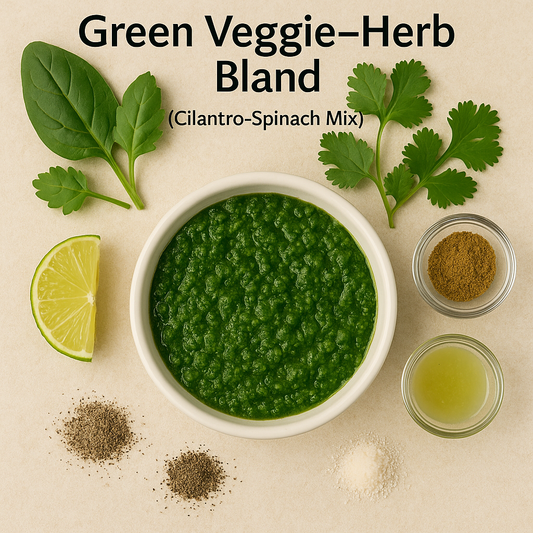 Green Veggie–Herb Blend (Cilantro-Spinach Mix)