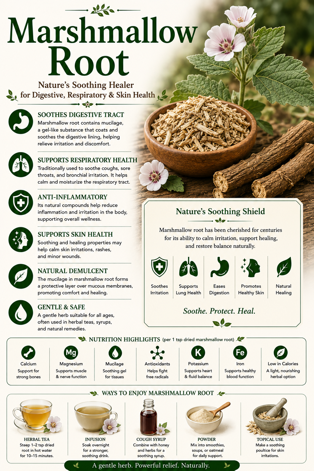 Marshmallow Root natural remedy benefits uses side effects throat support digestive wellness and wellness guide