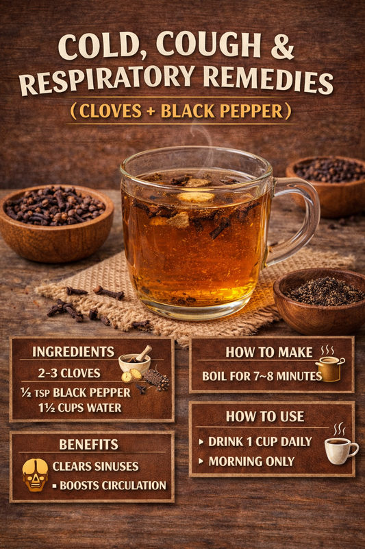 COLD, COUGH & RESPIRATORY REMEDIES (CLOVES + BLACK PEPPER)