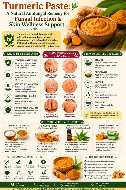 Turmeric Paste: A Natural Antifungal Remedy for Fungal Infection & Skin Wellness Support