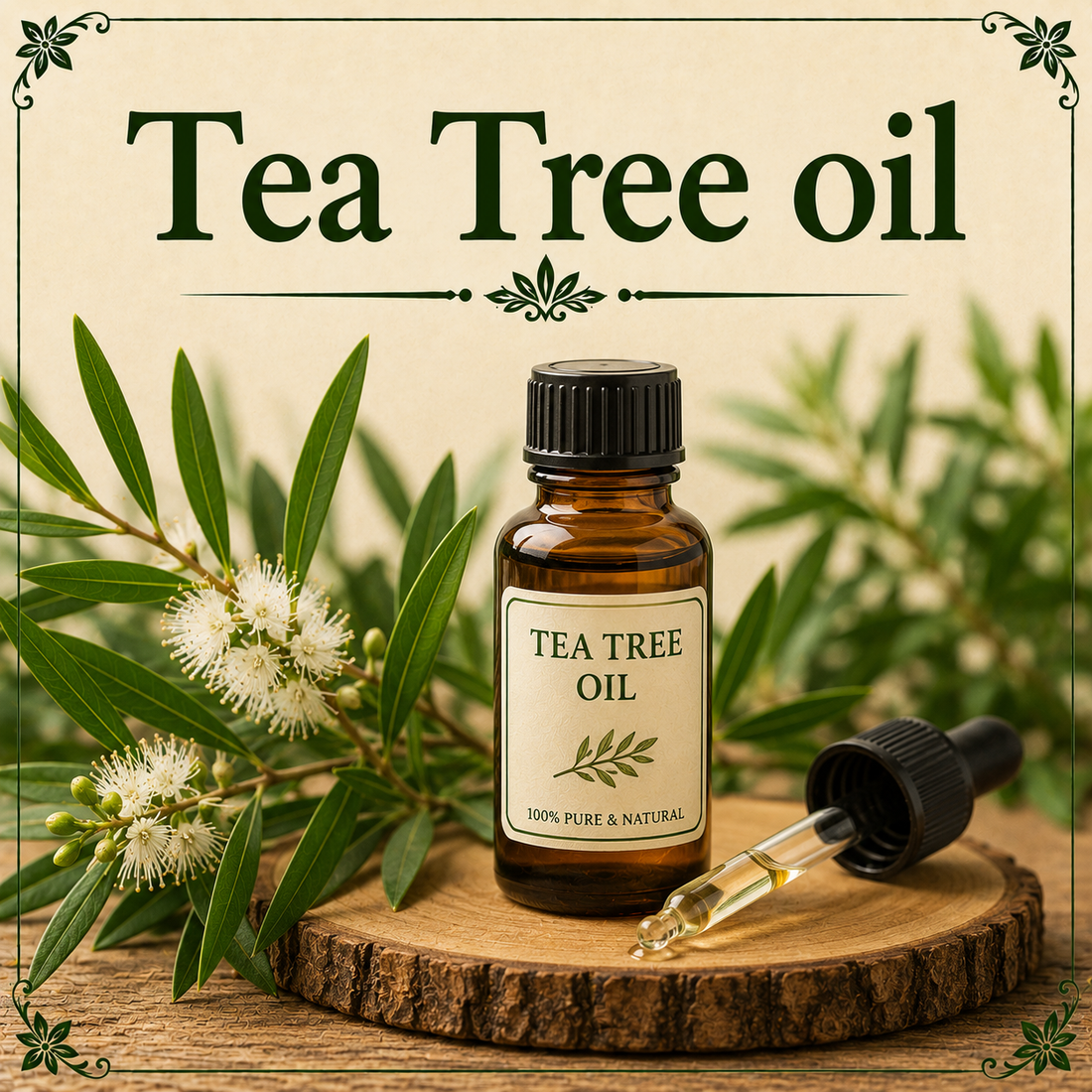 Tea Tree Oil benefits uses side effects skin care scalp wellness and essential oil guide