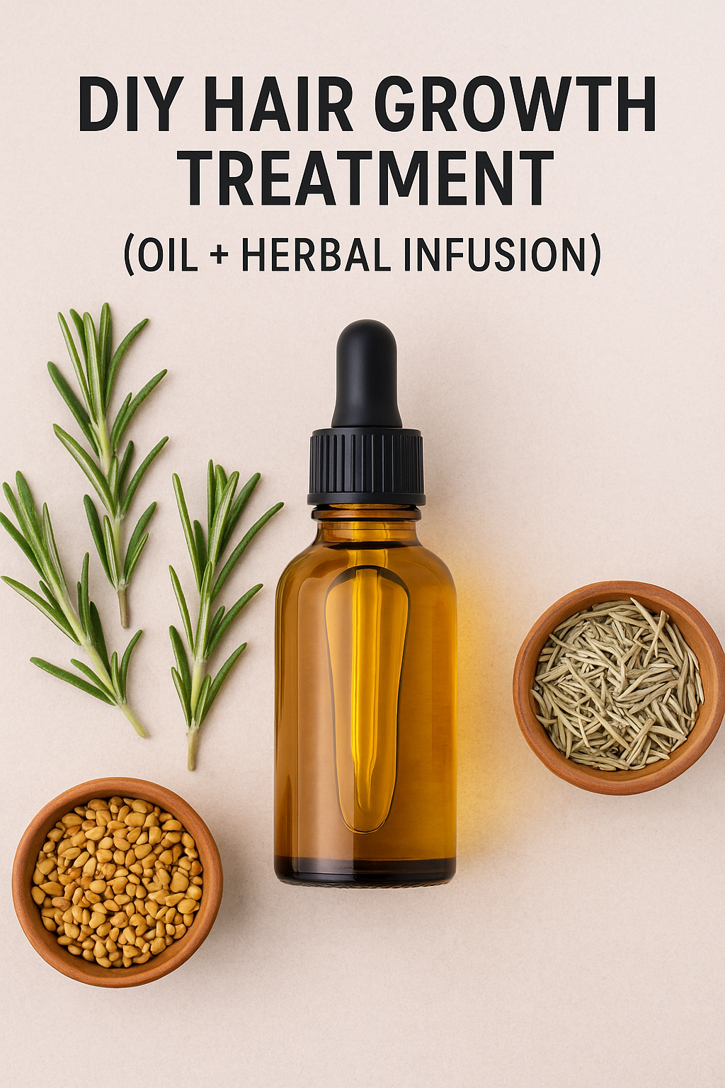 DIY Hair Growth Treatment (Oil + Herbal Infusion)