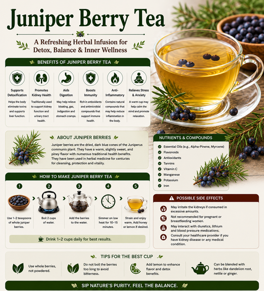 Juniper Berry Tea Benefits, Uses, Side Effects & How to Make Juniper Berry Tea at Home