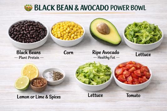 🥗 BLACK BEAN & AVOCADO POWER BOWL