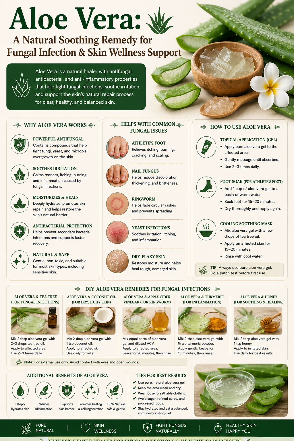 Aloe Vera: A Natural Soothing Remedy for Fungal Infection & Skin Wellness Support
