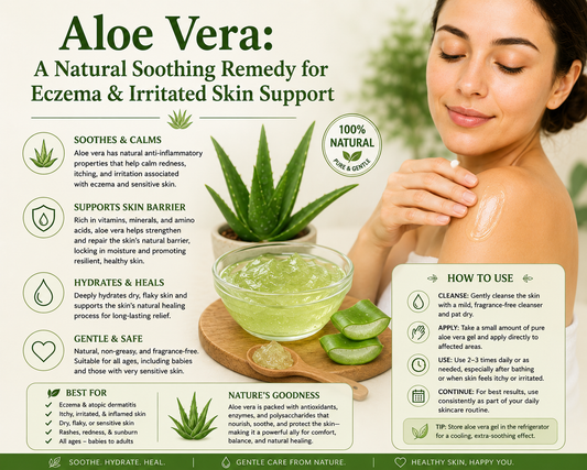Aloe Vera: A Natural Soothing Remedy for Eczema & Irritated Skin Support