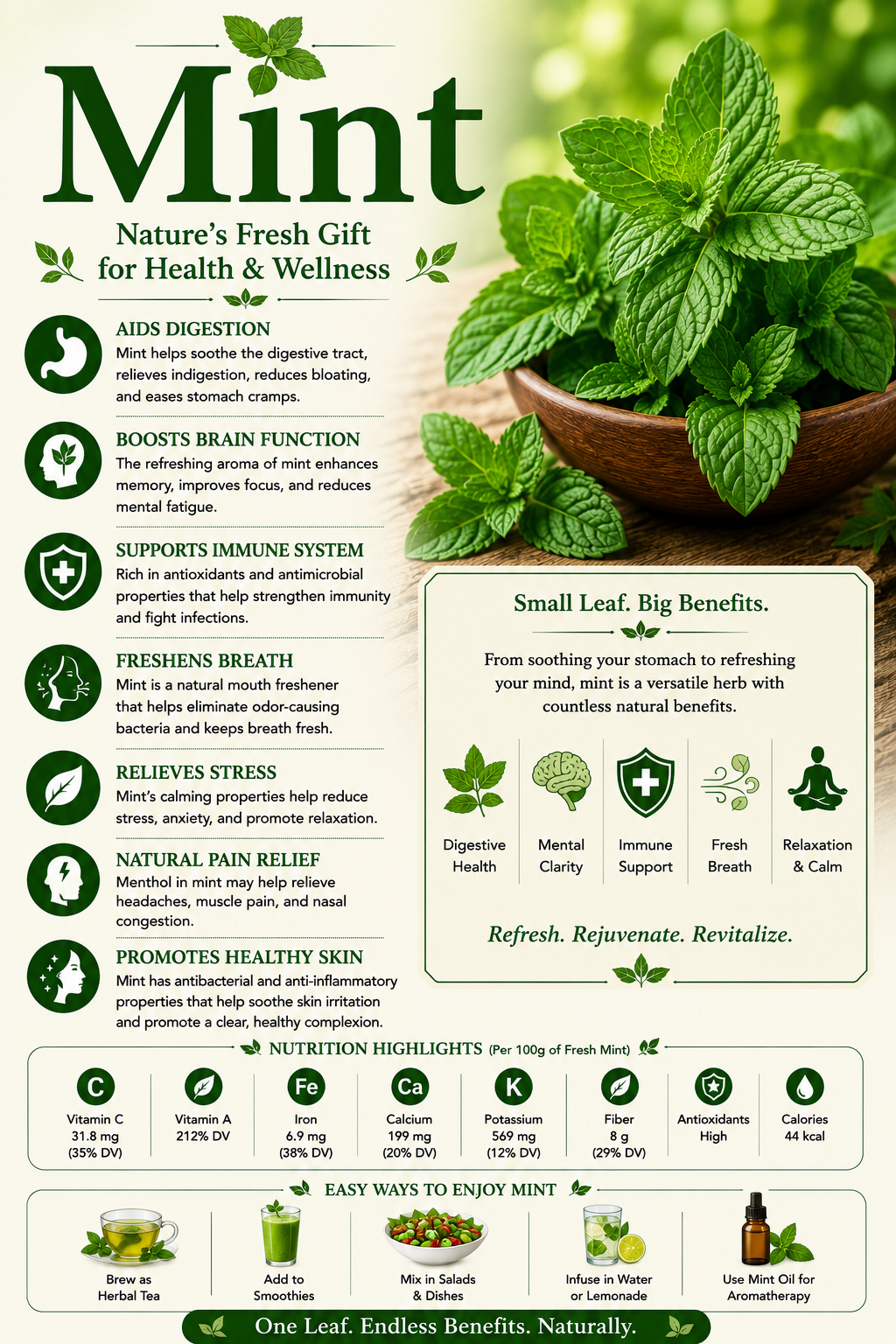 Mint natural remedy benefits uses side effects and wellness guide