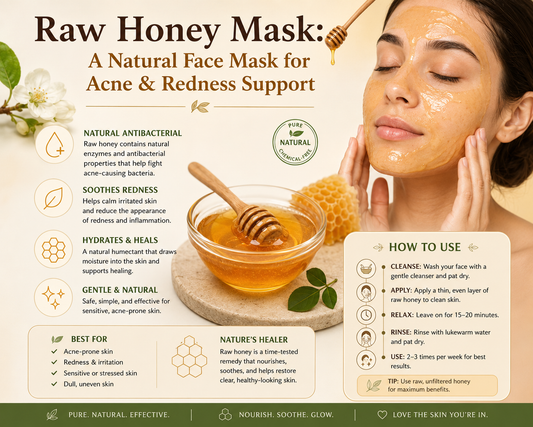 Raw Honey Mask: A Natural Face Mask for Acne & Redness Support