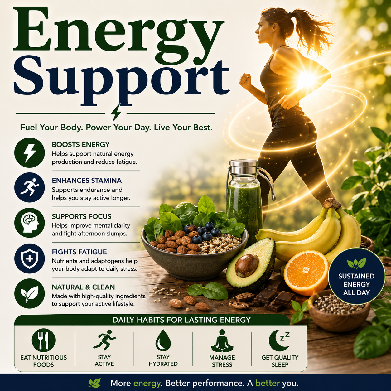 Energy Support Supplements | Natural Support for Energy & Daily Vitality