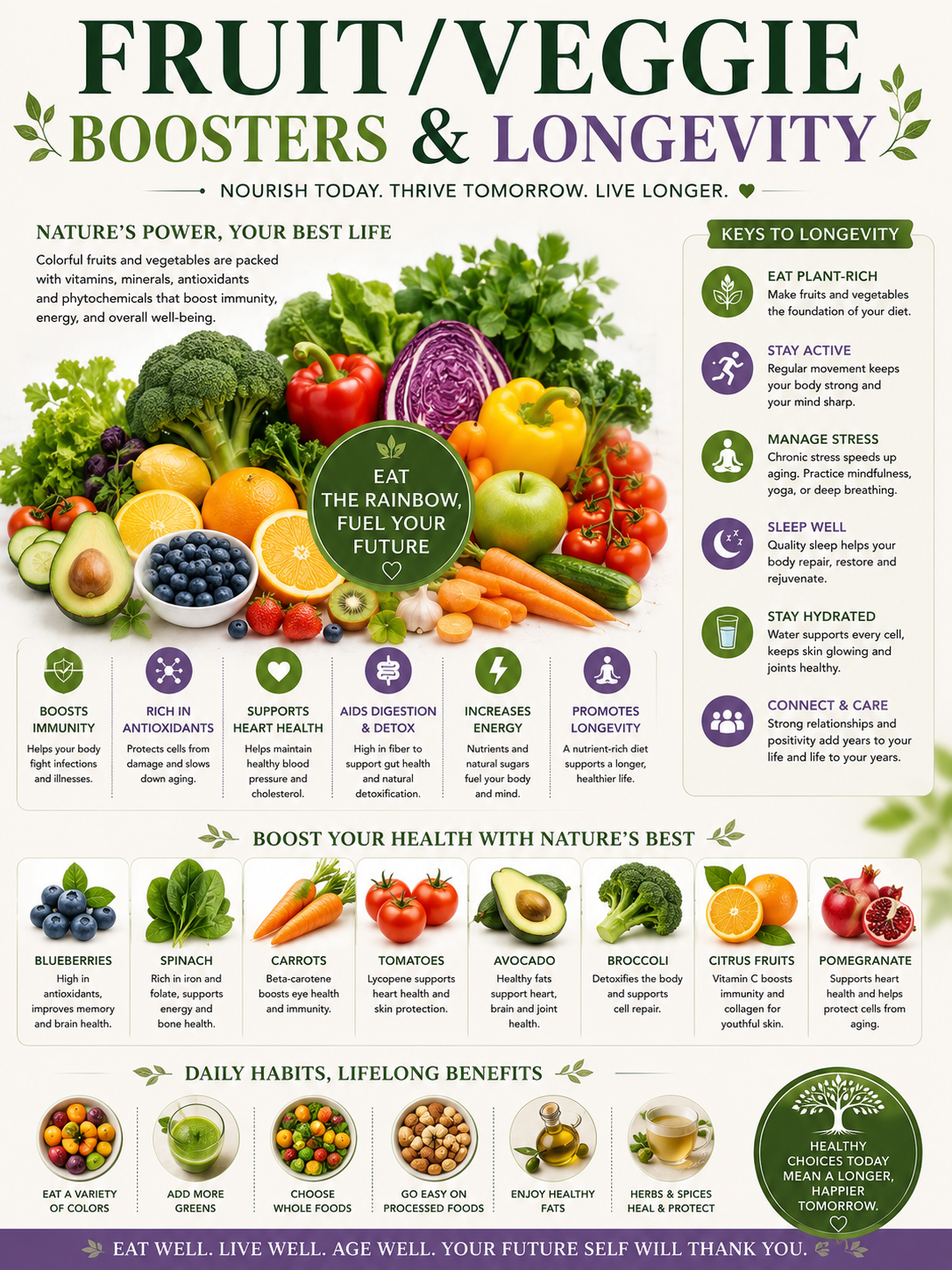 Fruit/Veggie Boosters & Longevity
