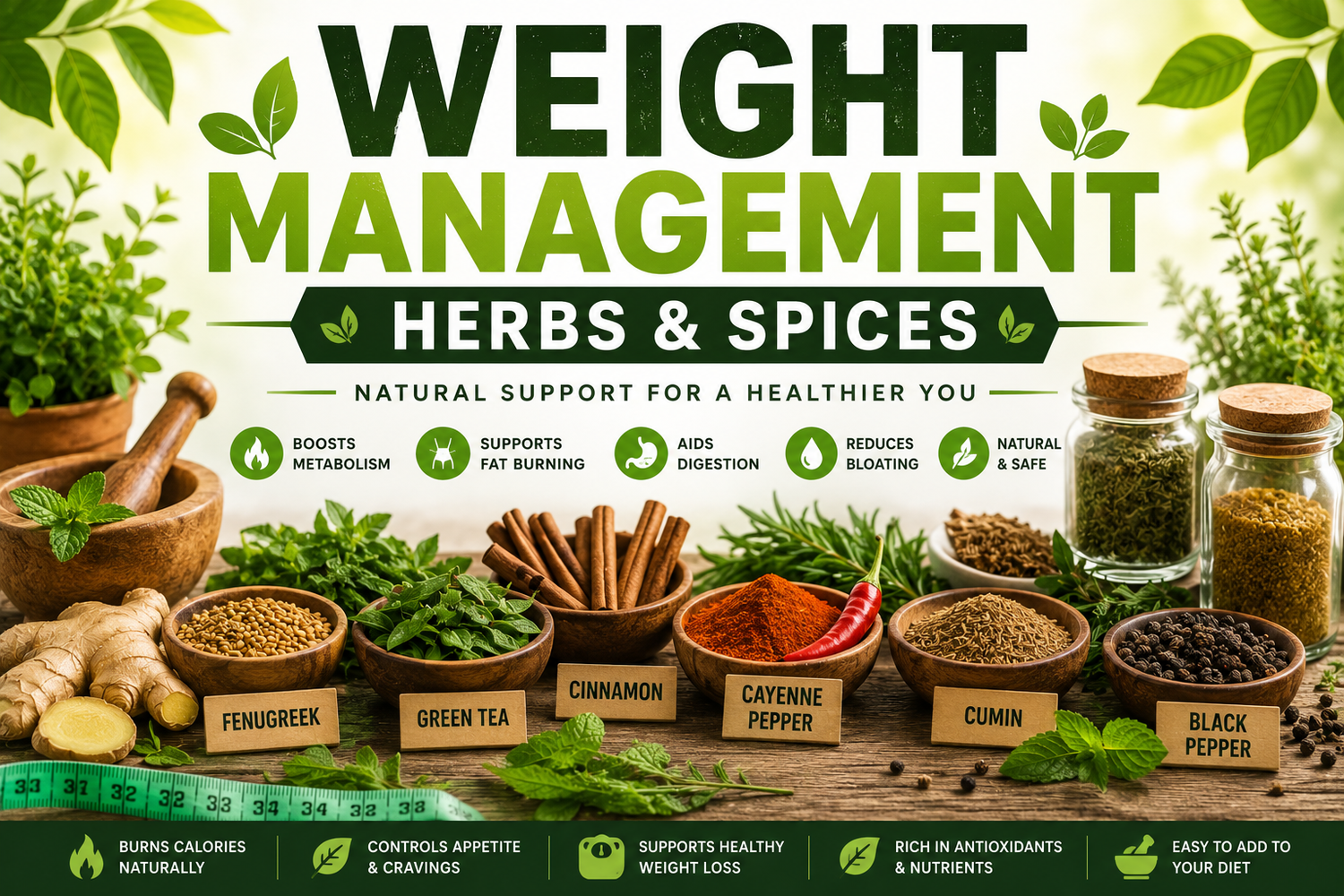 WEIGHT MANAGEMENT HERBS & SPICES