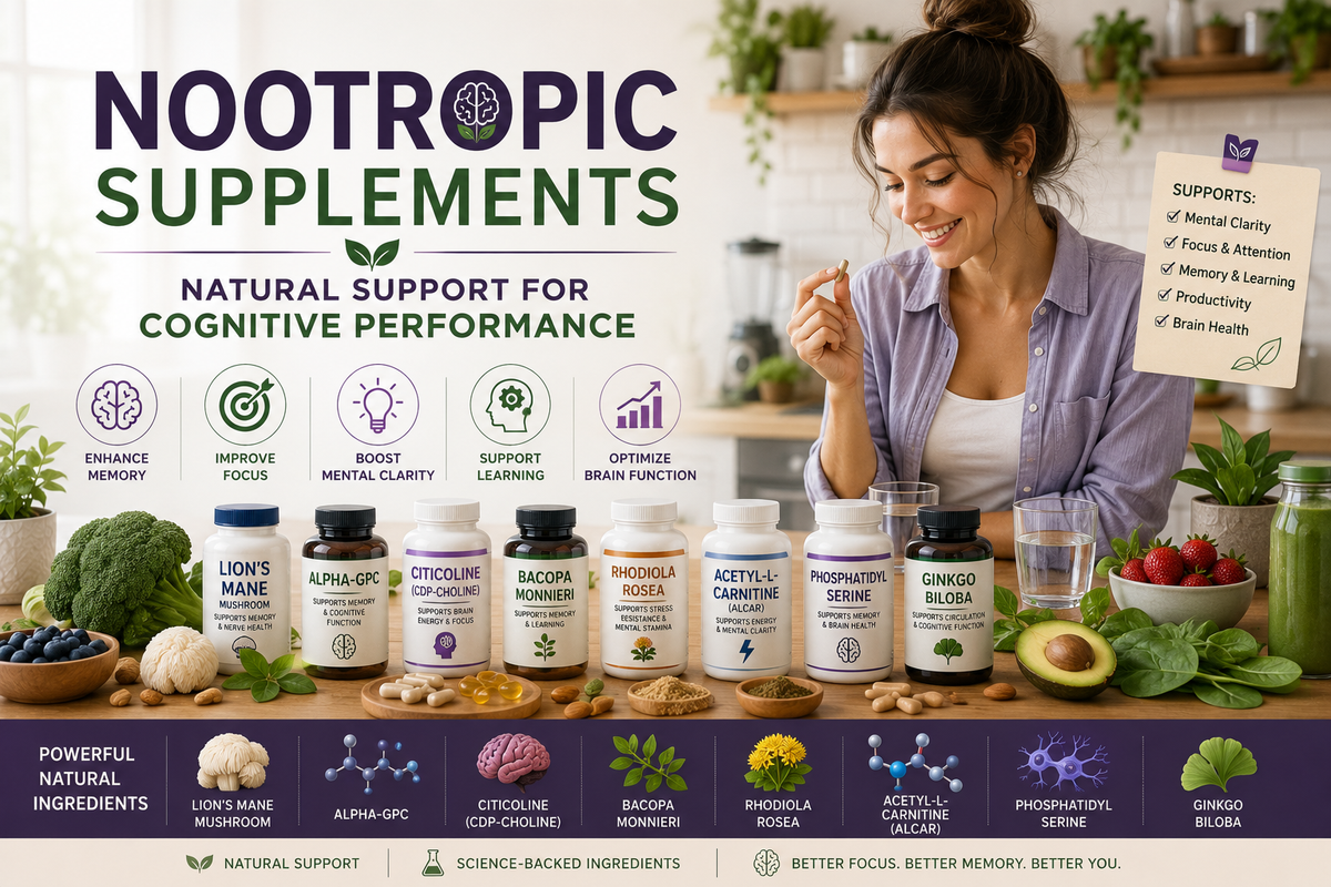 Nootropic Supplements | Natural Support for Cognitive Performance