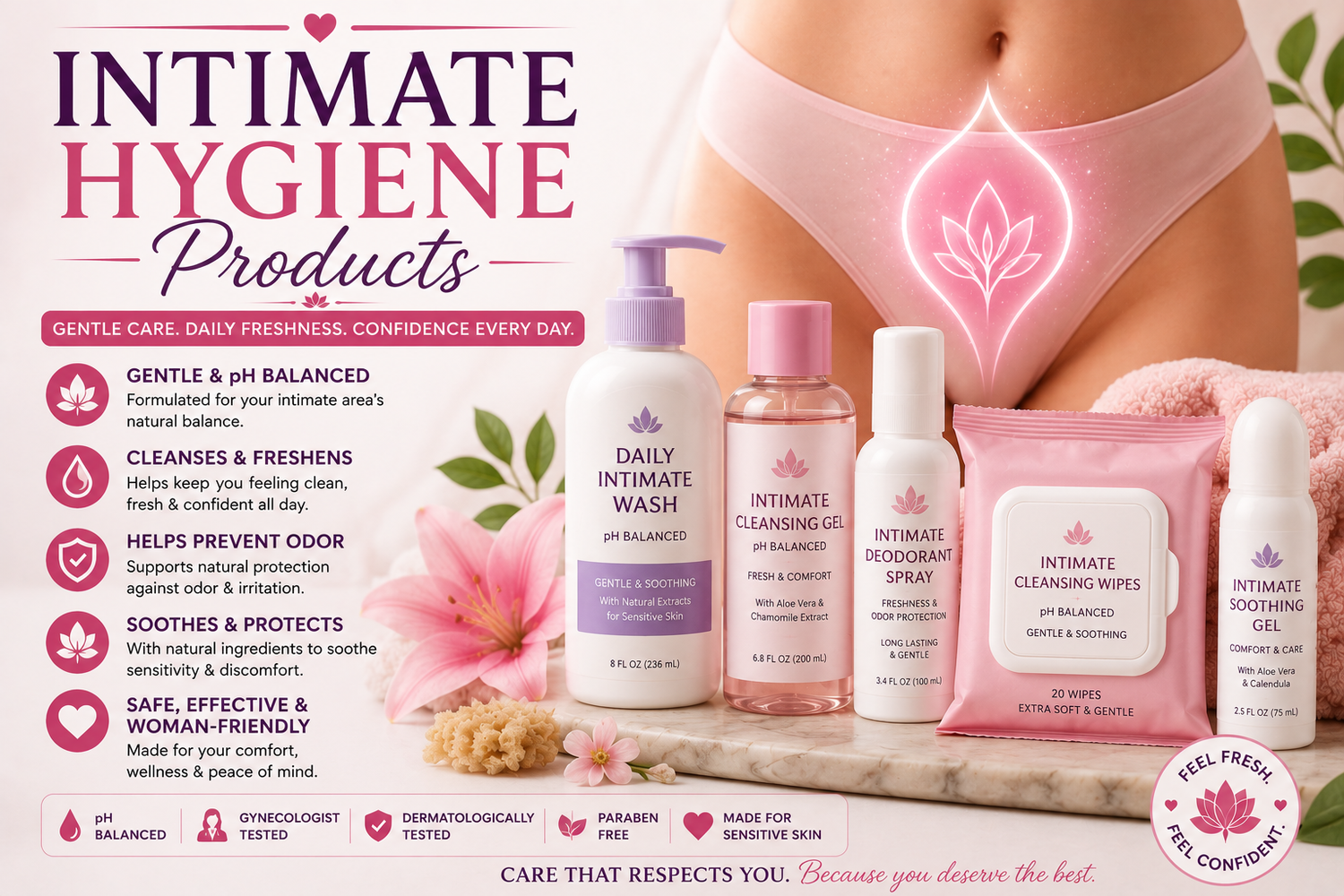 Intimate Hygiene Products | Feminine Washes, Cleansers & Personal Care Essentials