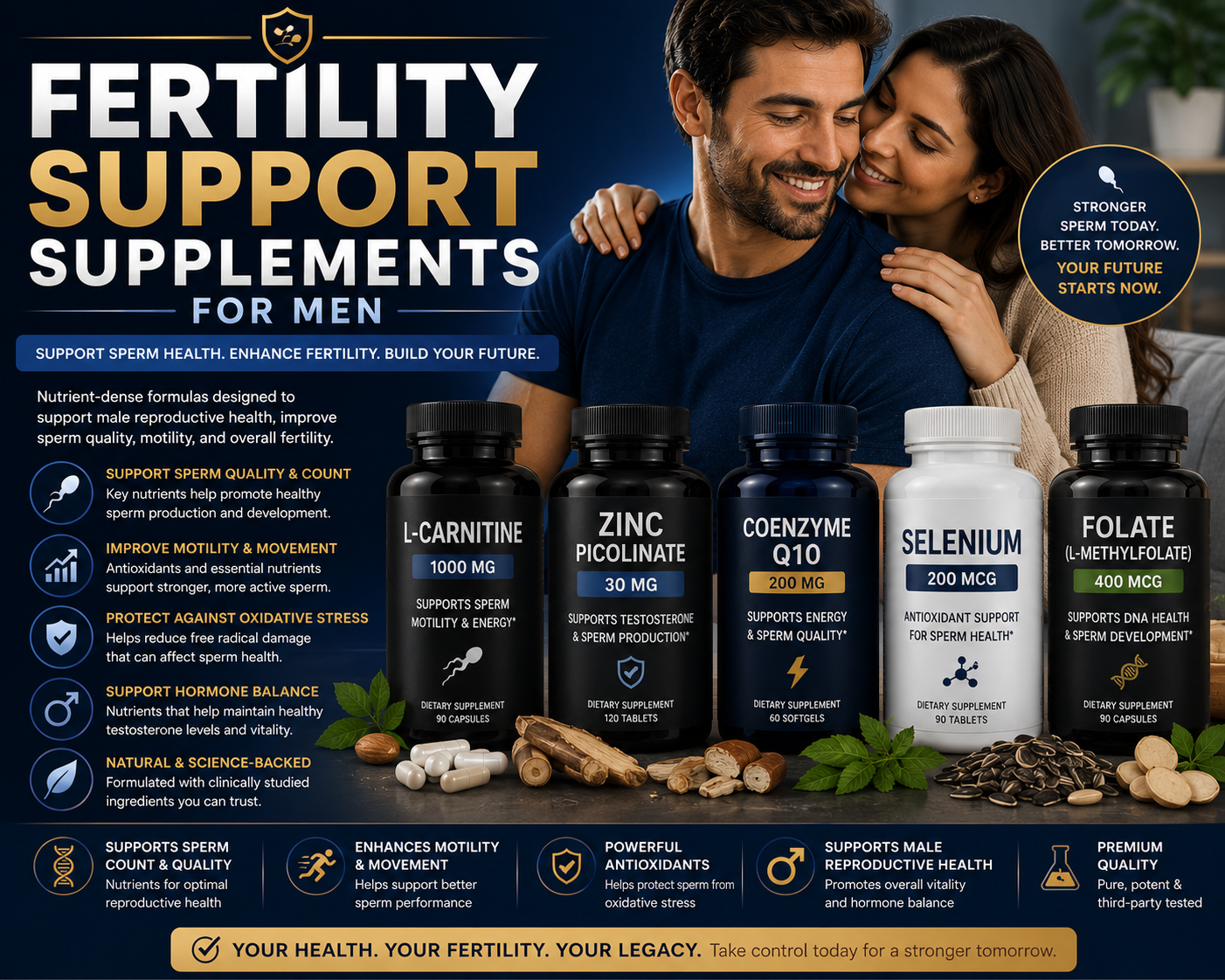 Men's Fertility Support Supplements | Natural Support for Reproductive Health