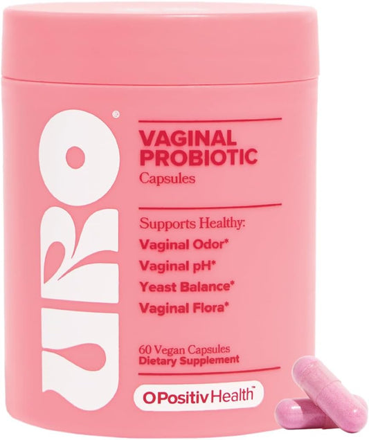 O Positiv URO Vaginal Probiotics for Women – pH Balance, Odor Control & Feminine Microbiome Support with Prebiotics & Lactobacillus