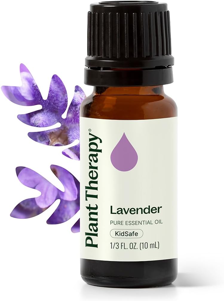 Plant Therapy Lavender Essential Oil Roll-On – Pre-Diluted with Fractionated Coconut Oil for Calm, Relaxation & Skin Support (10ml)